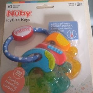 Icy bite keys for baby's to teeth on